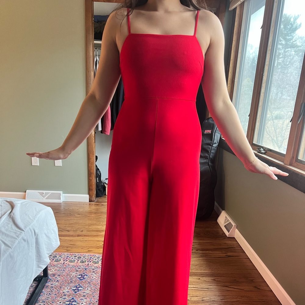 Elegant Red Jumpsuit